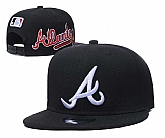 Braves Team Logo Black Adjustable Hat GS,baseball caps,new era cap wholesale,wholesale hats